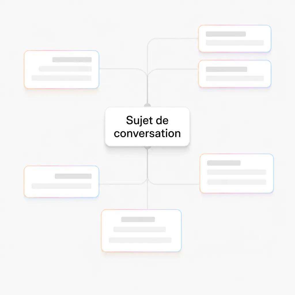 Schéma : une carte mentale générée à partir d’un sujet de conversation